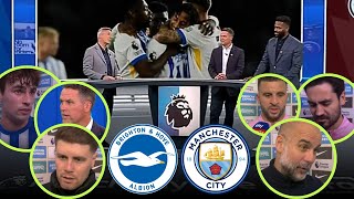 Brighton 21 Man City Post Match Analysis  ORiley Guardiola Hurzeler Walker Gundogan Reactions [upl. by Anavlys]