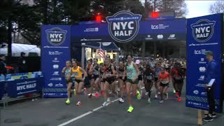 Runners make their mark at 2024 NYC Half Marathon [upl. by Serg313]