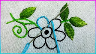 Most Unique And New Flower Flower Design।। Hand Embroidery।। Ah Embroidery 20 [upl. by Olimac]