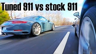 Tuned Porsche 911 9912 Carrera 4S vs Stock Carrera 4S [upl. by Guenna]