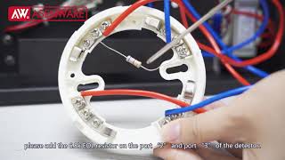 How To Wire The Four Wires Conventional Smoke Detectors Installation Explanation [upl. by Golanka]