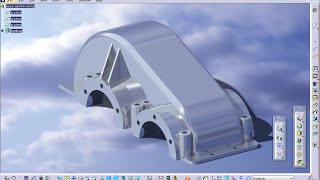 Upper gearbox casing  Part Design  CATIA V5 [upl. by Dis650]