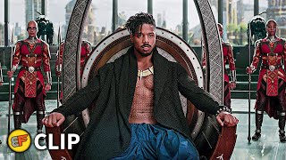 Killmonger Becomes the King of Wakanda Scene  Black Panther 2018 Movie Clip HD 4K [upl. by Aliuqehs]