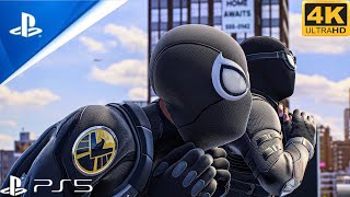 Spiderman 2 Ps5 Slim Agents of SHIELD Vs sandman 4K realistic graphics gameplay [upl. by Ameehsat823]