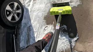 Ryobi 10in 18v power snow shovel Review [upl. by Aniuqaoj]