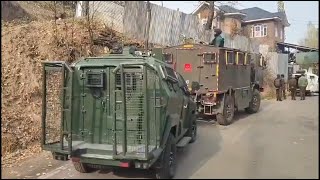 Militants security forces trade fire in south Kashmir’s Kulgam [upl. by Nalad573]