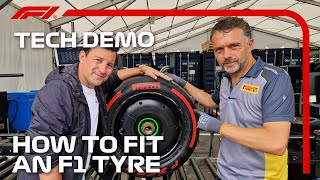 How Are F1 Tyres Fitted  Tech Talk  Cryptocom [upl. by Jessamine]