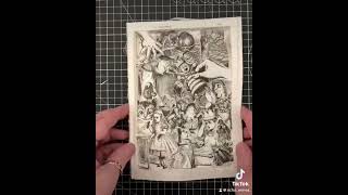 Pager Turner Video of Alice In Wonderland Book Carving and Final Finished Carving [upl. by Leirea]