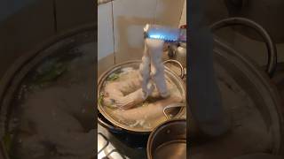 Boiled Pig Intestine cooking food shorts [upl. by Ozneral]