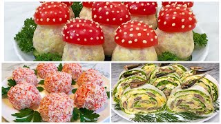 ХИТ 3 Закуски на Новый Год Которые Поразят вас Своим Вкусом и Красотой  Snacks for the New Year [upl. by Hambley]