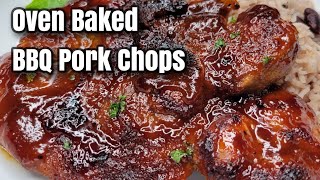 Easiest Delicious Oven Baked BBQ Pork Chops [upl. by Ashwell]