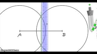 Mittelsenkrechte mit Zirkel und Lineal konstruieren [upl. by Boykins]