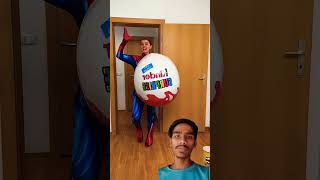 Spiderman kay pass big big kinder joy hi1mviews funny amazingmillionviews spiderman shorts [upl. by Salba153]