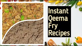 Two Instant Qeema Fry Recipes by Noshi Food Secrets  Smoked Qeema  Tandoori Qeema [upl. by Afital3]