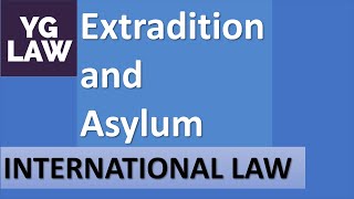 Extradition and Asylum  International Law  UGC  NET [upl. by Sherer]