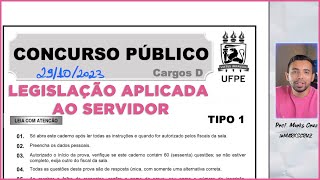 Resolução da prova de legislação da UFPE  concurso Nível D 291023 [upl. by Herrera310]