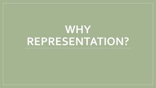 Why representation [upl. by Mcadams728]