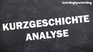 Kurzgeschichte Analyse einfach erklärt [upl. by Aroel]