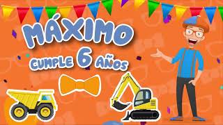 Video Invitacion BLIPPI  Camion y Excavadora [upl. by Neiht]