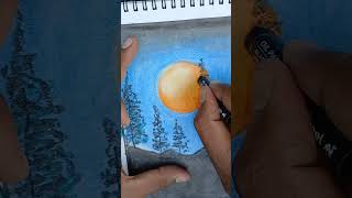 beautiful pastel drawingsubscribe art drawingideas drawingtutorl support painting utkalarts [upl. by Llewkcor859]