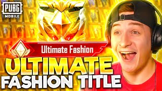 I GOT ULTIMATE FASHION TITLE 00001 ULTRA RARE  PUBG MOBILE [upl. by Franni717]