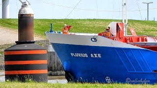 Einlauf KüMo FLUVIUS AXE C6AZ6 IMO 9163623 BJ 1998 coaster inbound Emden [upl. by Bourke]