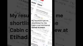 Etihad Cabin crew video assessment invite😍cabincrew international assessment fun life journey [upl. by Annaili]