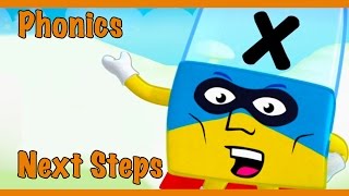 Meet The Alphablocks  Superhero quotXquot Orange Level Step 6 [upl. by Bear]