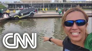 PF prende mulher que invadiu prédios públicos e se identificava como quotpatriotaquot  CNN 360º [upl. by Irrab58]