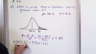 Lesson 15  Finding Probability Using a Normal Distribution Part 4 [upl. by Fairleigh]