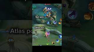 Atlas surprising sun 😱💯 atlas sun mobilelegends mlbb moments [upl. by Ecyned]