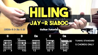 Hiling  JayR Siaboc  Easy Guitar Chords Tutorial For Beginners CHORDS amp LYRICS guitarlessons [upl. by Aerdnod]