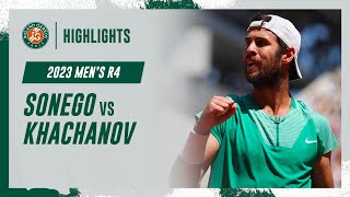 Khachanov vs Sonego Round 4 Highlights  RolandGarros 2023 [upl. by Maisie]