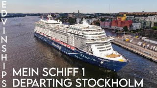 MEIN SCHIFF 1 Departing Stockholm Drone [upl. by Alin]