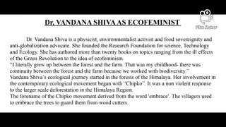 Ecofeminism  Vandana Shiva [upl. by Yesoj673]