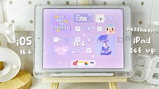 iPad Aesthetic Customization  iOS 166 updated [upl. by Annaig990]