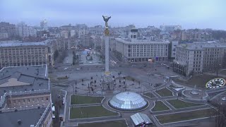 Air Raid Sirens Play Out Across Ukraine’s Capital City [upl. by Urban]