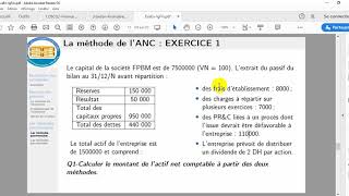 Évaluation des entreprises  les méthodes patrimoniales ANC et ANCC [upl. by Gurias]