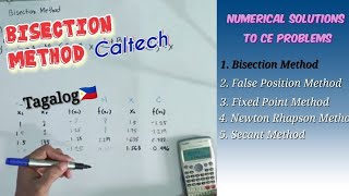 BISECTION METHOD Numerical Analysis Caltech Tagalog🇵🇭 [upl. by Nemajneb]