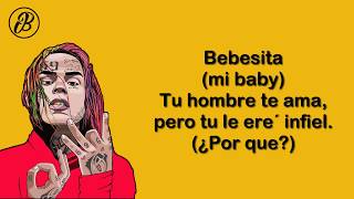 BEBE  6ix9ine Anuel Aa LETRA [upl. by Callie893]