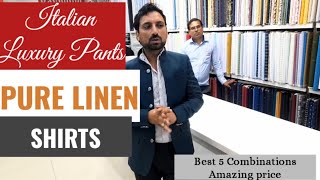 Best 5 Super Luxury ITALIAN PANTS and LINEN SHIRTS Combinations  Hypoallergic amp Itching Free Fabric [upl. by Kerin702]