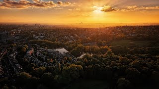 Hampstead Heath Sunset Over South Hill Park  DJI Mini 4 Pro  4K [upl. by Airekal]