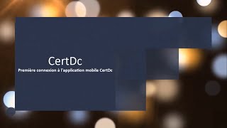 CertDc MOBILE  Inscription sur CertDc et enrôlement de votre smartphone [upl. by Yettie268]