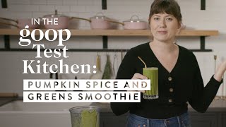 Pumpkin Spice Green Smoothie  2020 Detox Recipes In The goop Test Kitchen [upl. by Atinnod]