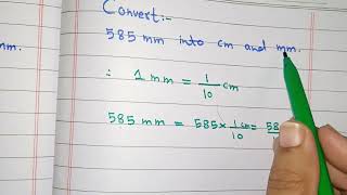 Centimeters and Millimeters  Converting mm into cm and mm  Converting mm to cm [upl. by Dzoba876]