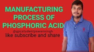 manufacturing process of Phosphoric acid In Hindi [upl. by Kcarb884]