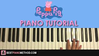 HOW TO PLAY  Peppa Pig Theme Song Piano Tutorial Lesson [upl. by Yelrebma]