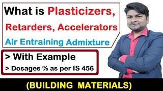 What are Accelerator Plasticizers Retarders and Air Entraining Admixture for Concrete [upl. by Gavrielle]