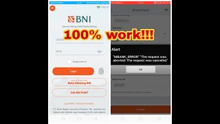 Cara mengatasi ERROR saat registrasi BNI mobile work 100 [upl. by Meerek]