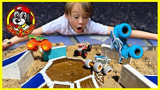 SUPER Monster Truck Toys COMPILATION 3  Obstacle Course Racing amp DIY Arena Freestyle Challenge [upl. by Thoer]